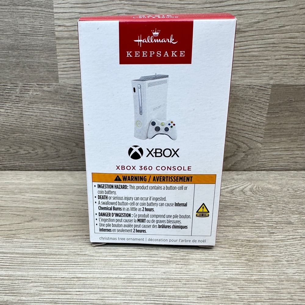 Hallmark Xbox 360 Console Ornament White Halo 3 Light Sound 2025